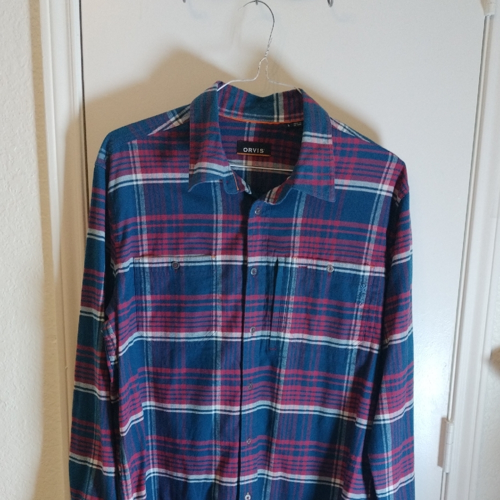 Orvis Multicolor Plaid Button-Up Shirt